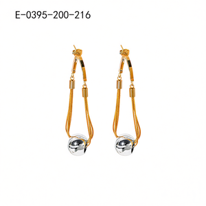 Pendientes de Moda, Acero Inoxidable 316L, Baño de Oro PVD, Diseño Largo y Resistente, Sostenible - Product Image 2