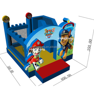 Château gonflable commercial à thème Patrouille de Dessins Animés avec toboggans pour enfants et tout-petits, maison de rebond avec souffleur - Product Image 2