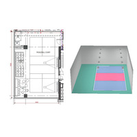 Luz Lineal LED para Iluminación de Canchas de Bádminton Interiores con Sistema de Control de Iluminación Inteligente a través de Aplicación Móvil y Software para PC, Clasificación IP65