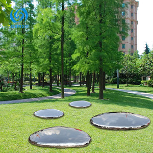 Mirror Stone Stainless Steel Sculpture Irregular Shape Mirrored Finish Outdoor Garden Ornament Freestanding Relief Abstract Art - Product Image 4