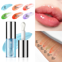 Huile pour les lèvres bio de couleur bonbon au poivre et à la menthe Huile pour les lèvres hydratante et hydratante avec antilignes réduisant les lèvres gercées et sèches