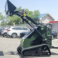 Vente directe usine CE/EPA EURO 5 Mini-chargeuse compacte sur chenilles pour jardin, avec chargeur frontal, tarière, pelle, chasse-neige et trancheuse