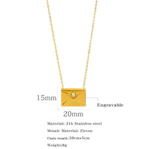 Regalo Personalizzato per San Valentino, Collana con Ciondolo a Forma <span class=keywords><strong>di</strong></span> Busta Apribile in Acciaio Inox con Incisione <span class=keywords><strong>di</strong></span> <span class=keywords><strong>Parole</strong></span> d'<span class=keywords><strong>Amore</strong></span> per Lei, Donne e Ragazze - Product Image 6