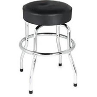 Tabouret de bar pivotant chromé à anneau unique Tabouret de guitare robuste et non pliant