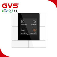 GVS Fabricant KNX EIB KNX Bouton-poussoir 3 Gang 6 Key Température Vanne thermostatique intelligente KNX Secure Smart Room Thermostat
