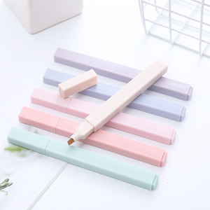 Wholesale Custom <strong>Aesthetic</strong> Cute <strong>Highlighters</strong> 12 Pastel Colors Macaron <strong>Highlighter</strong> Pen With Printing LOGO - Product Image 2