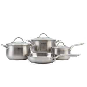 Olla de acero inoxidable de grado alimenticio, juego de utensilios de cocina elegantes, 4 Uds., venta al por mayor - Product Image 1