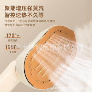 Mini Défroisseur Vapeur Portable Électrique Blanc Cassé en Aluminium Moulé sous Pression avec Revêtement Céramique 0.8L Compatible GB US UK EU - Product Image 5