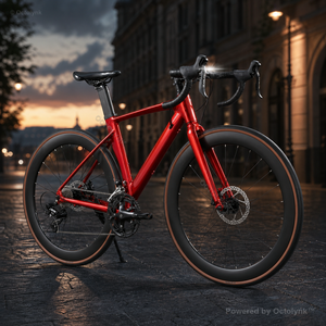 Bicicletta <span class=keywords><strong>da</strong></span> Strada in Lega di Alluminio 700C, 14 16 18 Opzioni di Velocità, Freno a Disco, Forcella Rigida per Corse, Design Unisex - Product Image 3