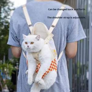 Mochila Transportadora para Mascotas - Diseño Sólido y Moderno, Ecológica, de Algodón y Lino, con 4 Patas de Apoyo, Doble Modo, Capacidad de 15 kg - Product Image 4