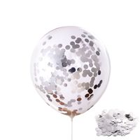 Vente chaude 12 pouces coloré feuille d'aluminium confettis paillettes ballon en latex rouge or rose décoration de mariage ballon