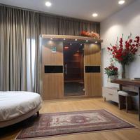 Sauna de Infrarrojos Moderna para Apartamento Montana, Bajo EMF, Cabina de Sauna de Madera de Cedro Rojo Sólido, Enchufe Estándar de EE. UU., 240V, para 2 Personas