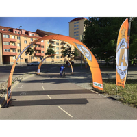 Dye Sub Publicité Matériel imprimable 110g Tissu de drapeau tricoté en chaîne pour la publicité Arches en tissu
