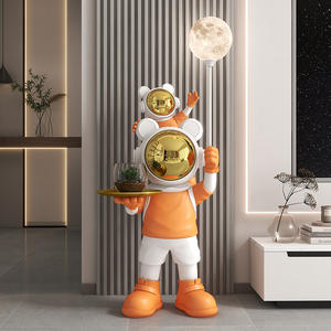 Lampe de lune moderne Spaceman Sculpture en résine faite à la main pour salon <span class=keywords><strong>chambre</strong></span> bureau grand comme plateau canapé ou meuble TV ornement - Product Image 4