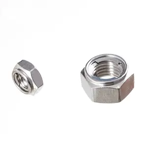 Metric Lock Nuts 18-8 Stainless Steel All Metal Metric Thread Lock Hex Nuts M10 Self Locking Nut