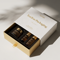 Boîte magnétique personnalisée et boîte cadeau orange pour ensemble de soins de la peau et emballage de luxe haut de gamme en papier brillant