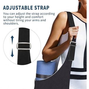 Muestra gratuita BSCI, venta al por mayor, bolsa de gimnasio personalizada de gran capacidad para mujer, bolsa tipo bandolera para esterilla de yoga. - Product Image 5