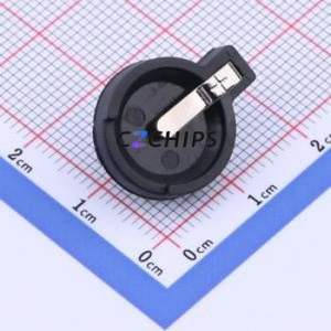 BS-12-A1AJ019 Button & Strip Battery Connector Through hole Component (THT) Connector Battery Holder CR1220 Steel Nickel - Product Image 1