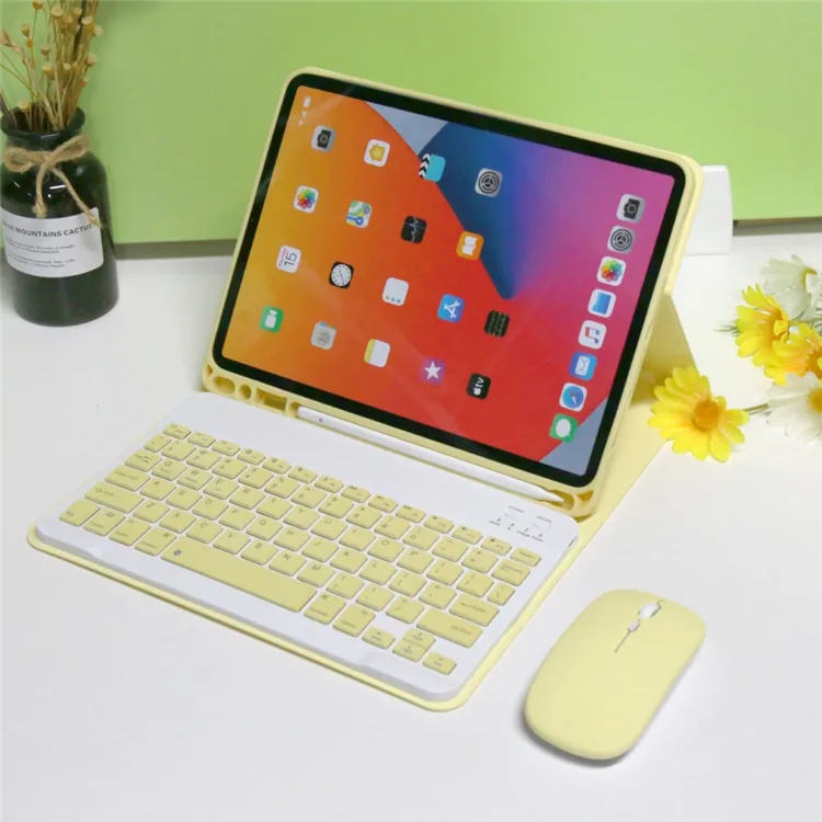 Casing Pelindung Tablet iPad, untuk iPad Air/Pro/Mini Magnetik Keyboard Nirkabel dengan Slot Pena Dapat Dilipat dengan Keyboard