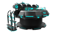 Simulateurs mobiles escamotables de vr allumés par l'espace d'étoile de VR et machine magique 5 de jeu des sièges 360 de la réalité virtuelle 9D UFO VR