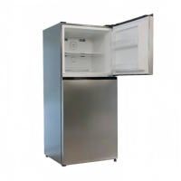 Réfrigérateur double porte 430L (15 pi³) avec congélateur supérieur, couleur argent, pour bureau et maison