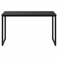 Bureau de travail moderne, table de bureau noire minimaliste, bureau d'ordinateur pour la maison, bureau d'écriture avec cadre en métal durable, poste de travail pour PC