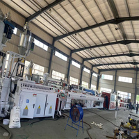 Ligne de production d'extrusion de tuyaux en HDPE à paroi pleine de grand diamètre, ensemble complet d'équipements d'extrusion de tuyaux d'égout et de drainage en PE