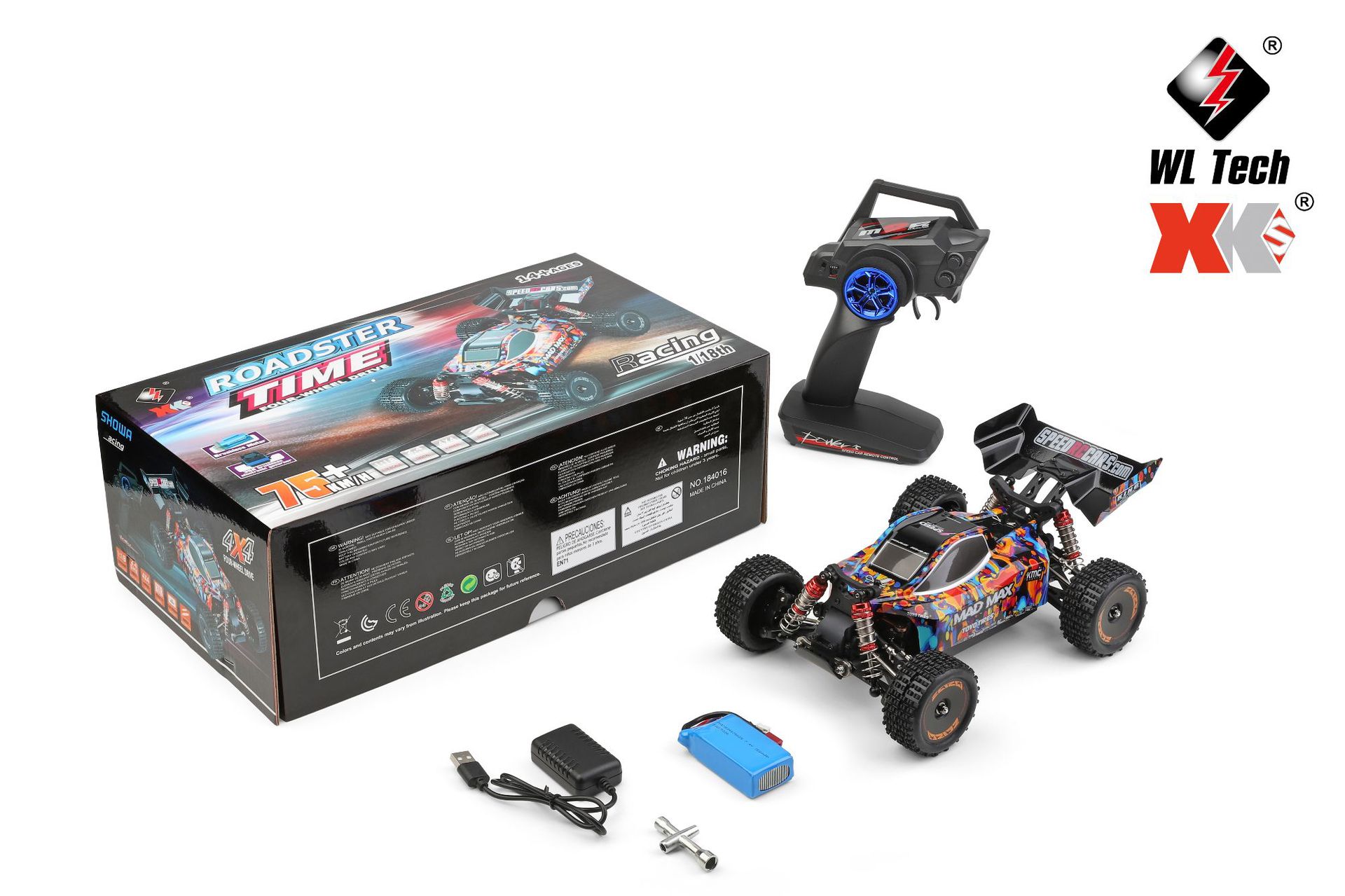 WLTOYS 184016 Brushless Motor RC Truck - 75KM/H 1:18 4WD Electric