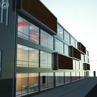 Centre commercial de conteneurs préfabriqués à 4 étages avec bureaux, centre commercial de la ville à louer