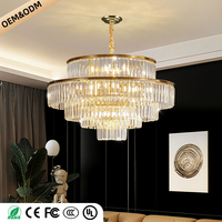 Lustre suspendu pour salon, éclairage de hall, villa, table à manger, LED, luxe haut de gamme, lustres en cristal pour salle à manger