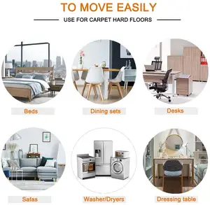 Mobili mobili in feltro riutilizzabili mobili per tappeti e cursori per pavimenti quadrati in legno massello