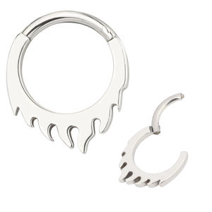 Fábrica lista para enviar G23 titanio aro Clikers segmento anillo alto pulido y oro joyería cuerpo hélice lóbulo pendiente - Product Image 3