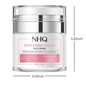 Crema de día y de noche natural personalizada, crema hidratante facial de hidratación profunda, blanquecina, aclara el tono de la piel, crema facial con retinol y Ácido Kójico