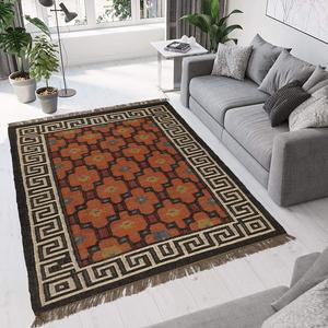 Tapis de jute en laine Kilim géométrique moderne élégant de qualité supérieure tapis décoratif Durable pour la décoration de sol de bureau à domicile - Product Image 1