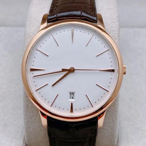 Montre de sport personnalisée de luxe minimaliste de haute qualité avec mouvement Seagull pour hommes, bracelet en cuir, verre saphir, résistance à l'eau 10 ATM - Product Image 1