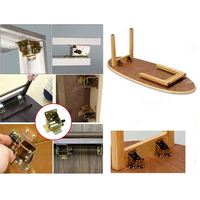 Cadre de support pliable autobloquant en fer contemporain Extension de serrure de charnière Table chaise lit jambe placage de métal pour cuisine hôtel