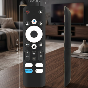 Control Remoto por Voz para Televisor Inteligente Blaupun LCD LED 32WGC5500S, Código Fijo 433MHz, Inalámbrico, 8 Metros, Batería AAA, Negro, 4 Botones - Product Image 3