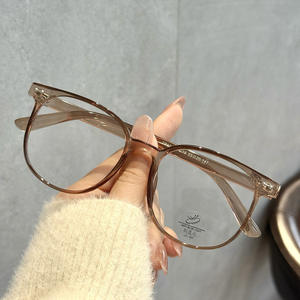 Monture de lunettes ovale Qianai TR90 noire anti-lumière bleue UV400 unisexe, lunettes de performance P2-52038 - Product Image 4