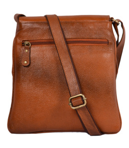 Bolso bandolera de cuero genuino para mujer de estilo Vintage marrón personalizado para ordenador portátil y oficina, bandolera pequeña con cierre abierto - Product Image 2