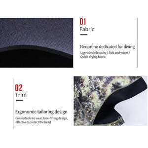 Gorro de Buceo de Neopreno de 2.5mm, Protección Contra Medusas, Cálido para Snorkel, Gorro de Invierno para Natación, Traje de Neopreno, Secado Rápido, Ajustable - Product Image 2