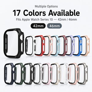 Coque en verre trempé pour <span class=keywords><strong>Apple</strong></span> <span class=keywords><strong>Watch</strong></span> S10/11 38/41/42/44/46/49 <span class=keywords><strong>mm</strong></span>, protection d'écran complète, antichoc, compatible avec CS001 - Product Image 6