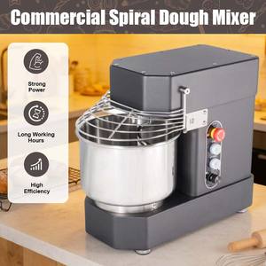 Mélangeur à spirale professionnel robuste, capacité 3kg-100kg, 750W, 10 vitesses, pour pizzeria, boulangerie et transformation alimentaire - Product Image 2