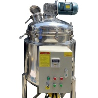 Homogénéisateur électrique en gros réservoir de mélange sous vide pour produits chimiques shampooing détergent liquide 304 contrôle automatique en acier inoxydable