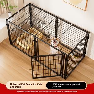 Pagar hewan peliharaan dalam ruangan Super bebas ruang kandang anjing kucing pola padat tombol penutup logam antipenjara istirahat Rumah kucing untuk penggunaan rumah tangga - Product Image 3