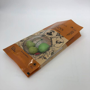 Sacs en plastique d'emballage écologiques sans BPA de qualité alimentaire imprimés en couleur avec fenêtre thermoscellée pour les produits secs aux noix - Product Image 3