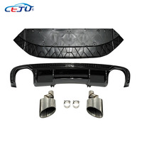 Kit carrosserie complet pour Audi A4 B9, mise à niveau RS4 : pare-chocs avant, calandre, pare-chocs arrière, diffuseur arrière, embouts d'échappement, accessoires de style automobile