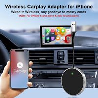 Fuallwin Wireless Carplay Android Auto Car Adapter Dual Band WiFi Easy Setup Support Online Upgrade Car Play Dongle pour Iphone