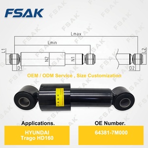 Amortiguador de Alto Rendimiento 64381-7M000 Compatible con Hyundai <span class=keywords><strong>Trago</strong></span> HD160, Amortiguador de Suspensión de Alto Rendimiento Estándar OEM - Product Image 2