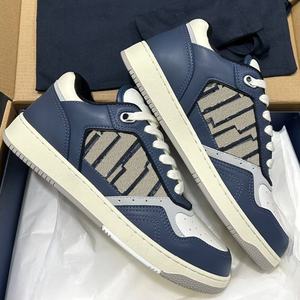 Sneakers de luxe haut de gamme en cuir véritable et tissu de coton, légères, confortables, antidérapantes, élégantes et de créateur. - Product Image 2