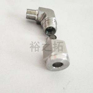 Raccord de compression en acier inoxydable coudé à 90 degrés pour tuyau en cuivre, utilisation haute pression - Product Image 3